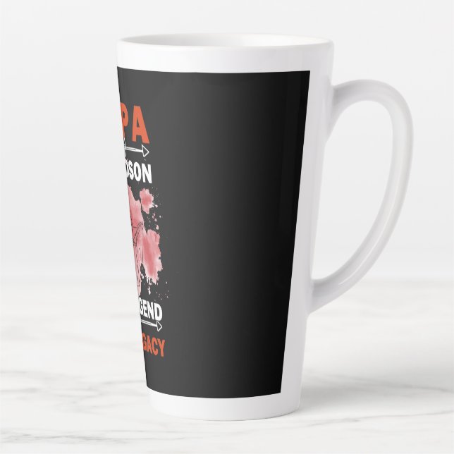 Caneca De Café Latte Citações do Avô | Papai e Neto (Direita)