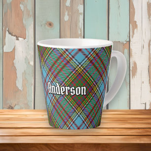 Caneca De Café Latte Clan Anderson Tartan Latte Mug