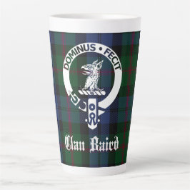 Caneca De Café Latte Clan Baird Crest Crachá e Tartan