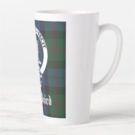 Caneca De Café Latte Clan Baird Crest Crachá e Tartan