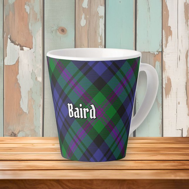 Caneca De Café Latte Clan Baird Tartan (Criador carregado)