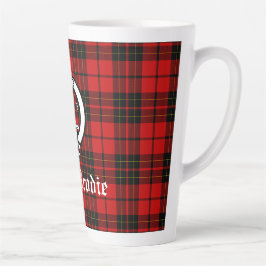 Caneca De Café Latte Clan Brodie Crest Crachá e Tartan