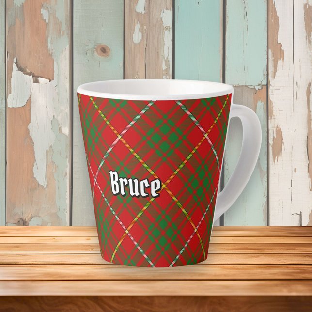 Caneca De Café Latte Clan Bruce Tartan (Criador carregado)
