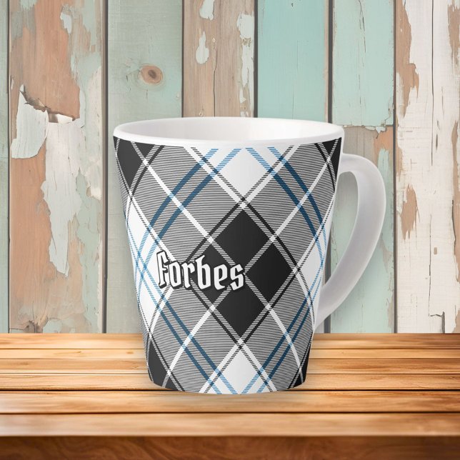 Caneca De Café Latte Clan Forbes Vestido Tartan (Criador carregado)