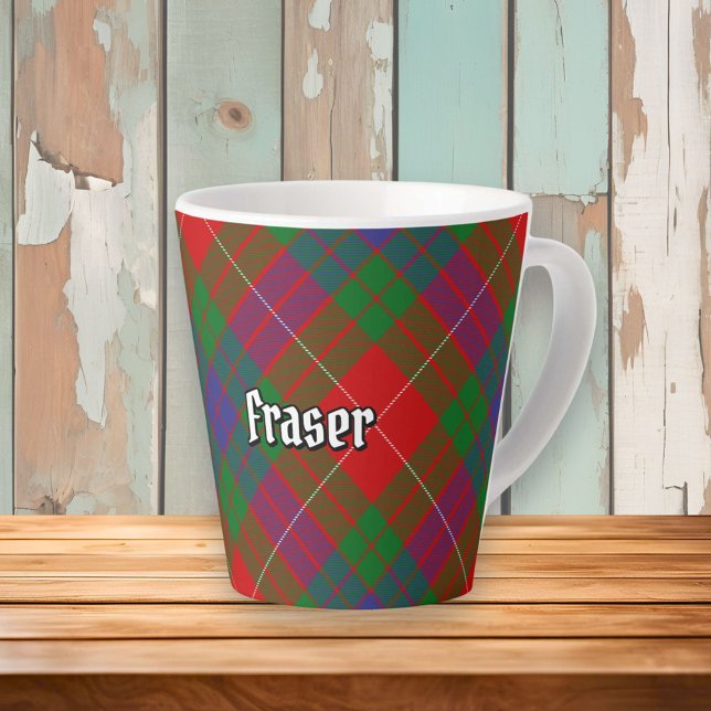 Caneca De Café Latte Clan Fraser Tartan Latte Mug (Criador carregado)