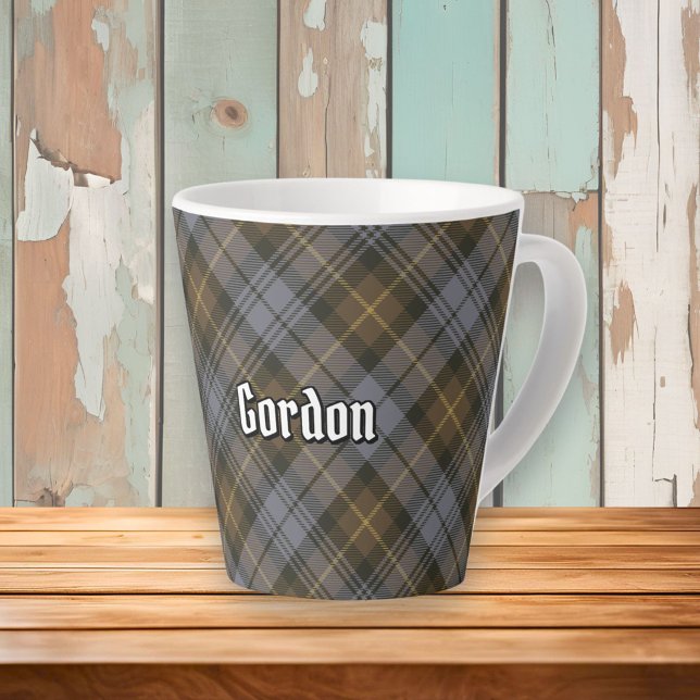 Caneca De Café Latte Clan Gordon Weathered Tartan Latte Mug (Criador carregado)