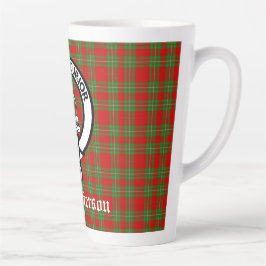 Caneca De Café Latte Clan Grierson Crest Crachá e Tartan