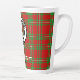 Caneca De Café Latte Clan Grierson Crest Crachá e Tartan