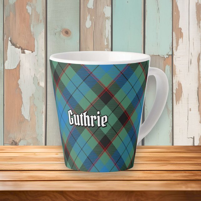 Caneca De Café Latte Clan Guthrie Tartan (Criador carregado)