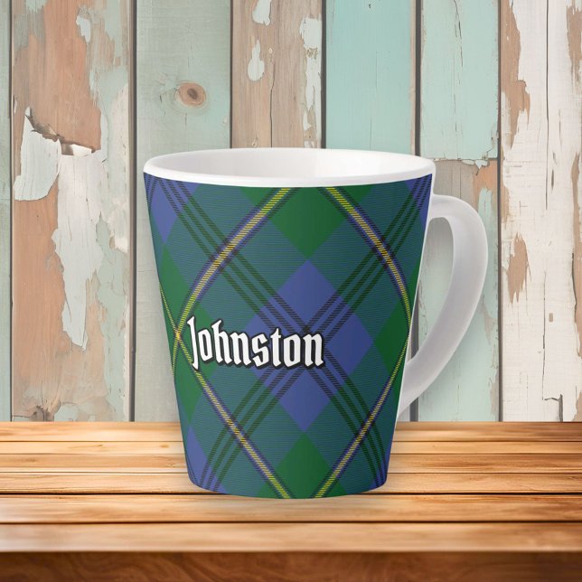 Caneca De Café Latte Clan Johnston Tartan Latte Mug (Criador carregado)
