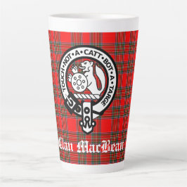 Caneca De Café Latte Clan MacBean Crest Crachá e Tartan