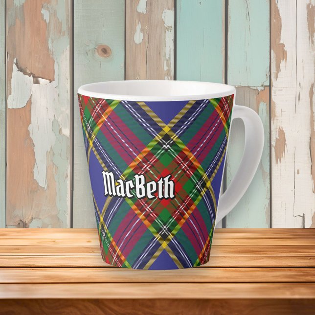 Caneca De Café Latte Clan MacBeth Tartan Latte Mug (Criador carregado)