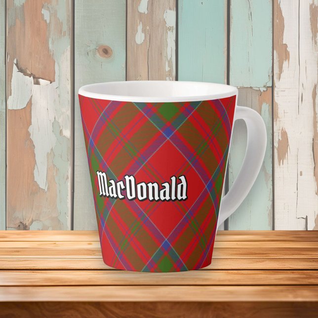 Caneca De Café Latte Clan MacDonald do Keppoch Tartan Latte Mug (Criador carregado)
