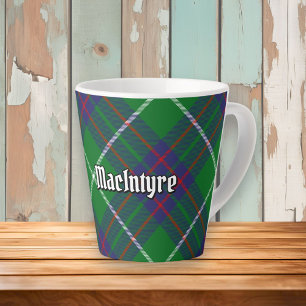 Caneca De Café Latte Clan MacIntyre Hunting Tartan Latte Mug