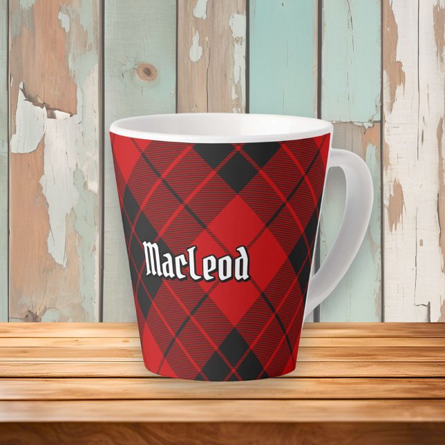 Caneca De Café Latte Clan Macleod de Raasay Tartan (Criador carregado)