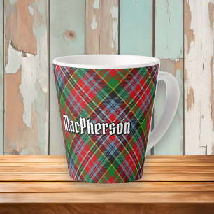 Caneca De Café Latte Clan MacPherson Tartan Latte Mug