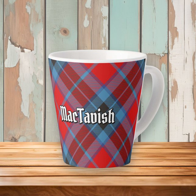 Caneca De Café Latte Clan MacTavish Tartan (Criador carregado)