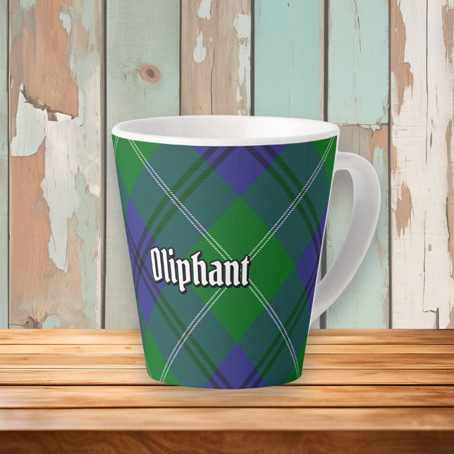 Caneca De Café Latte Clan Oliphant Tartan Latte Mug (Criador carregado)