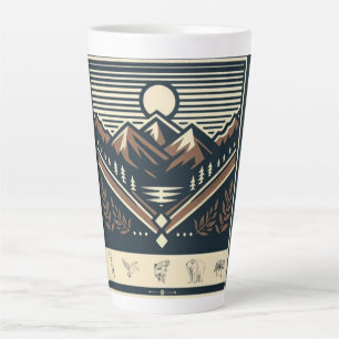Caneca De Café Latte Clássico/colheita ao ar livre/natureza selvagem