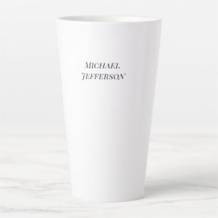 Caneca De Café Latte Clássico Criativo Trendy Preto e Branco