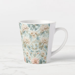 Caneca De Café Latte Clássico Floral Botânico Britânico