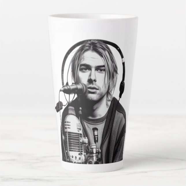 Caneca De Café Latte Clássico Nirvana O Fim da Música (Frente)