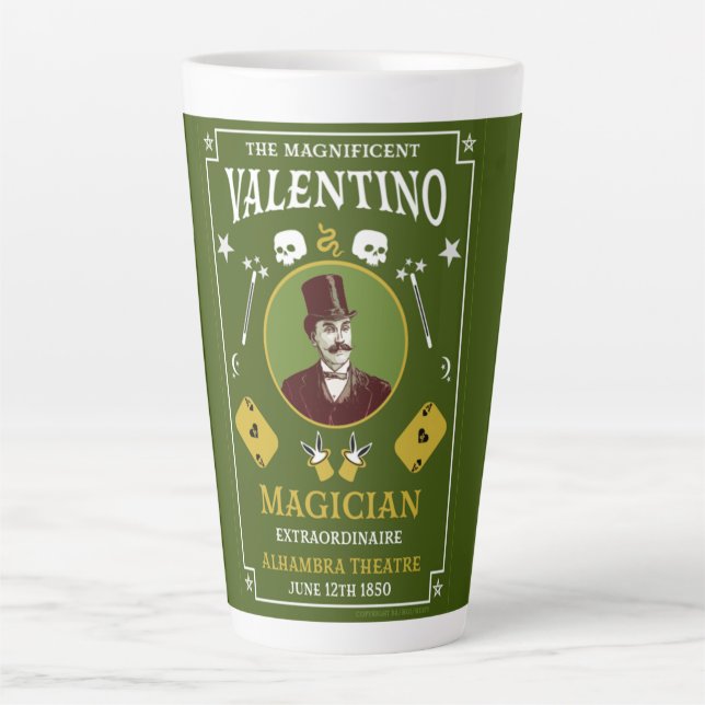 Caneca De Café Latte Clássico vencedor mágico Illusionista (Frente)