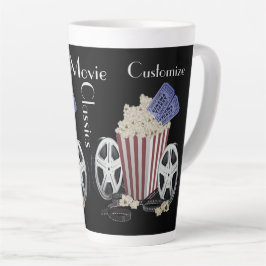 Caneca De Café Latte Clássicos de filmes personalizados