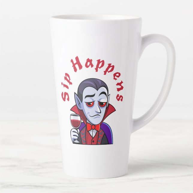Caneca De Café Latte Classy Vampire – Sip Happens (Direita)