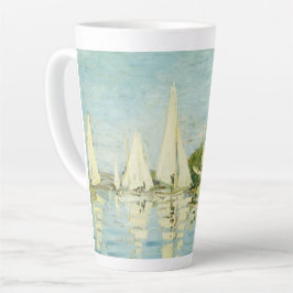 Caneca De Café Latte Claude Monet. Regattas em Argenteuil