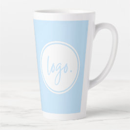 CANECA DE CAFÉ LATTE CLIENTE MÍNIMO LIGHT BLUE BUSINESS LOGO COMPANY