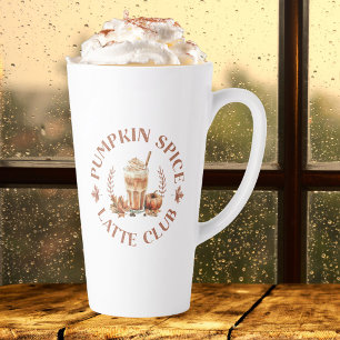 Caneca De Café Latte Clube de Latte de Tempero de Abóbora Outono