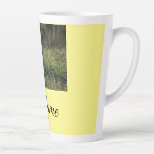 Caneca De Café Latte Cobertor personalizado com foto de animal colorido