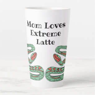 Caneca De Café Latte Cobra World: A Mãe Adora Um Latte Extremo.