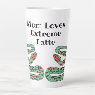 Caneca De Café Latte Cobra World: A Mãe Adora Um Latte Extremo.