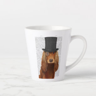 Caneca De Café Latte Cocker Spaniel, Formal Hound e Chapéu