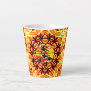 Caneca De Café Latte Coco Palm Star