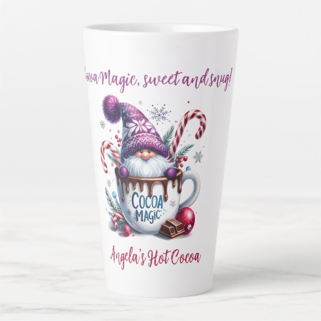 Caneca De Café Latte Cocoa Magic Gnome (Frente)