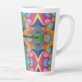 Caneca De Café Latte CocoNut Psicodélico