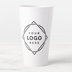 Caneca De Café Latte Código QR preto elegante e elegante