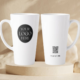 Caneca De Café Latte Código QR Promocional de Marca Comercial Personali