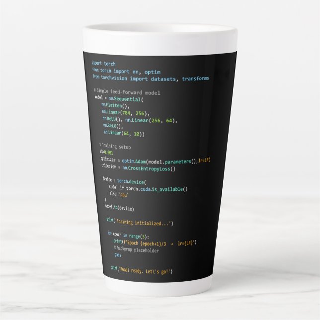 Caneca De Café Latte Coding Humor - Developer Logic and Tech Life (Frente)
