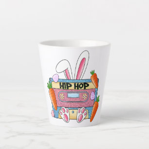 Caneca De Café Latte Coelhinho de Fita Cassete Hip Hop