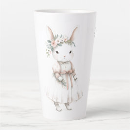 Caneca De Café Latte Coelhinho num Vestido