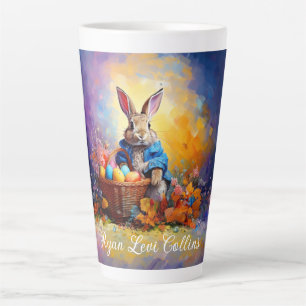 Caneca De Café Latte Coelho da Páscoa
