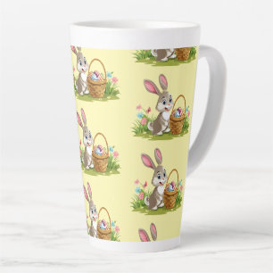 Caneca De Café Latte coelho de Páscoa