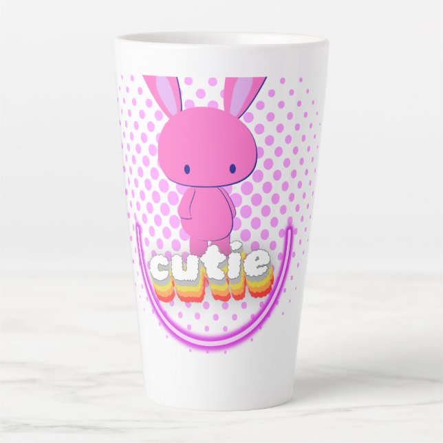 Caneca De Café Latte Coelho Fofo (Frente)