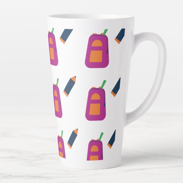 Caneca De Café Latte Coffee, books, and a passion for learning. (Direita)