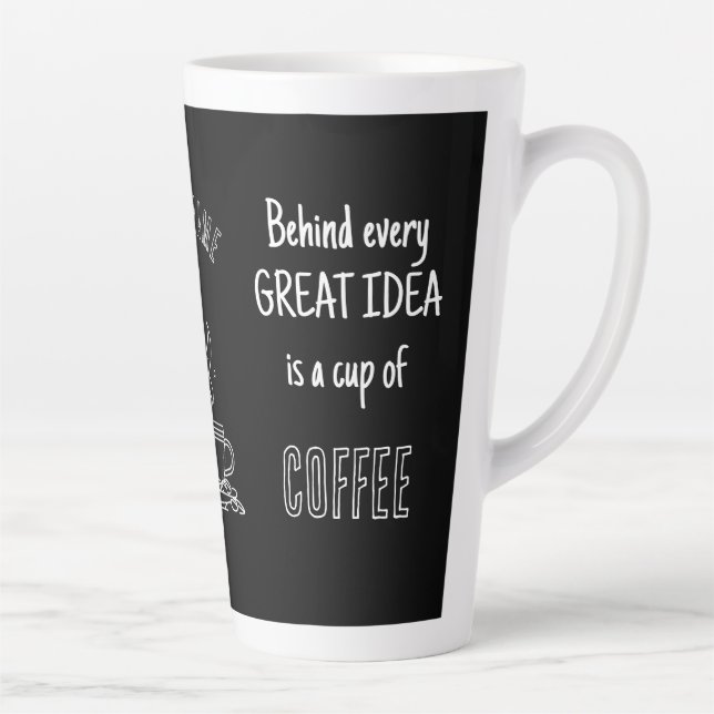 Caneca De Café Latte Coffee Break – Great Ideas – Latte Cup – Custom (Direita)