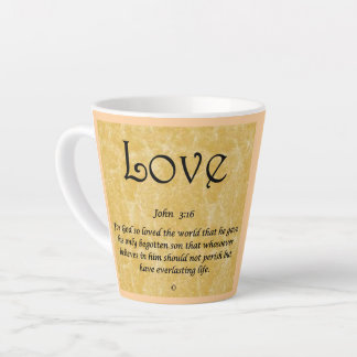 Caneca De Café Latte coffee mug-Love 3;16